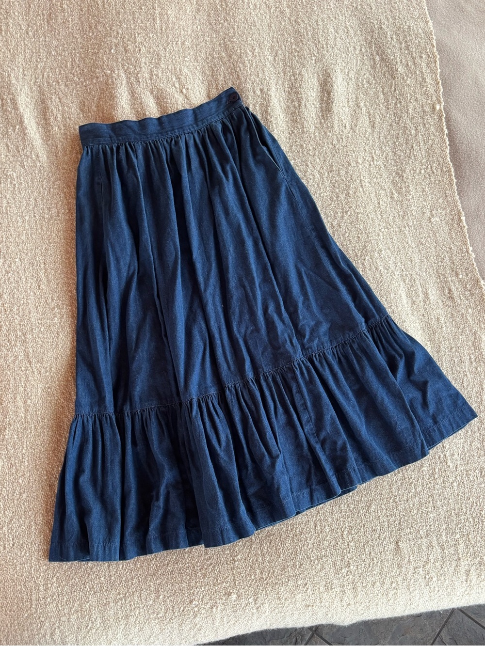 Vintage Denim Prairie Skirt
